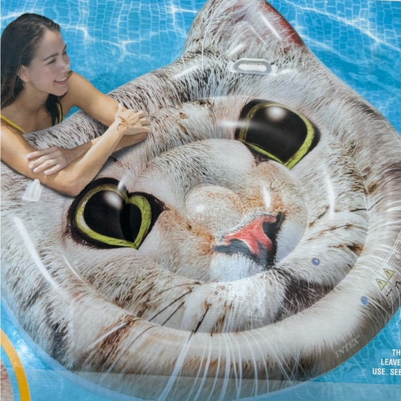NEW Intex Cat Face Island Pool Float X Large Pool Float by Intex - Picture 2 of 7